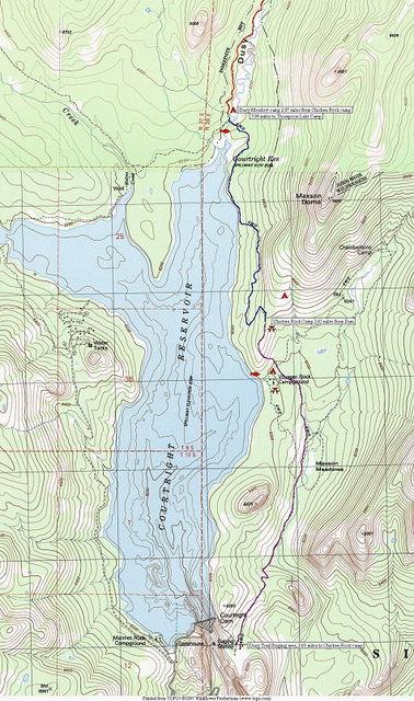 Map 1 Courtright topo