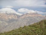 Panamint Mountains with snow at 6500', panorama shot right to left. P2180269.JPG